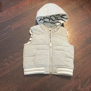 Grey Zip Up Sweatshirt Vest